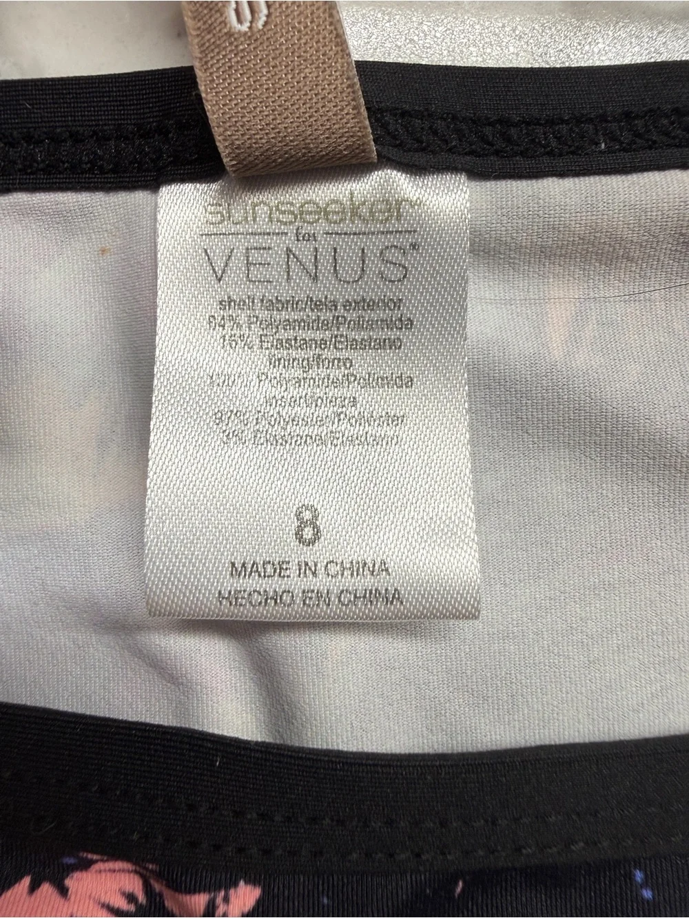 Venus Tropical Palm Print Bikini Bottoms in Pink & Purple Size 8